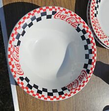 1996 Gibson Coca Cola 10 Inch Serving Bowl Checker Pattern picture