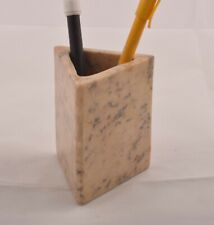 Stone Decorative Desk Pen Holder Hand Carved Art Triangle Shape Made In India picture