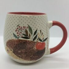 Hedgehog Coffee Mug Polka Dots Nicole Miller Home Tea Cup 14 oz MINT picture