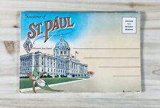 St Paul Minnesota Souvenir Fold Out Postcard HA Olsen Specialty Co 1930s Unused picture