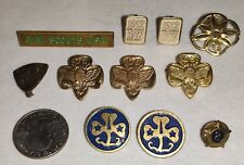 Vintage Girl Scout Mixed Pin Lot Of 11 picture