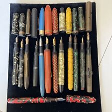 Lot 13 Vintage Fountain Pens Various Brands Some 14k Parts Restoration Projects picture