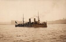 Postcard RPPC Royal Navy Battleship Cruiser RMS Etruria c1900s picture