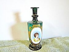  ANTIQUE  BOHEMIAN  CZECH MOSER GLASS  VASE WITH MINIATURE picture
