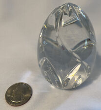VTG Sullivans Handmade 24% PbO Crystal Egg Paperweight Cut Glass Art Made Poland picture