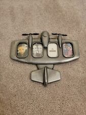 Heavy Silver Colored Funky Airplane Shaped Photo Frame picture