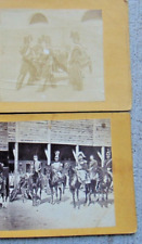 LOT OF 2 Antique Stereoscopic Stereoview France Houssards, Hussars, Circa 1860's picture