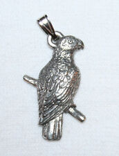 African Grey PARROT Bird Harris Fine Pewter Pendant USA Made picture