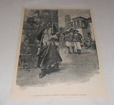 1895 magazine engraving ~ A SARDINIAN WOMAN OF TORTOLI, Italy picture
