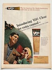 Vintage 1960s Alberto VO5 Print Ad New Clear Gel for Extra Control Couple picture