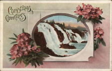 XMAS 1917 Christmas Greetings Mitchell Antique Postcard 2c stamp Vintage picture