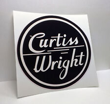 Curtiss Wright Aircraft Co. Vintage Style Airplane Decal, Vinyl Sticker, 4 Inch picture