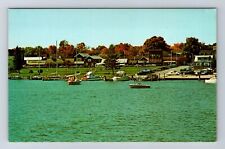 Charlevoix MI-Michigan, Looking Toward Bridge Street, Vintage Postcard picture