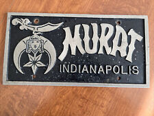 Vintage MURAT SHRINER Indianapolis Grandview Aluminum License Plate picture