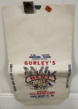 Vintage Gurley's Bleached Four  25 lbs Paper Bag Princeton NC 28