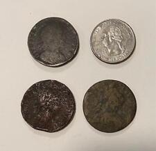 (1) 1690's & (2) 1770's British Colonial Coins Dug Detecting in Saratoga NY picture