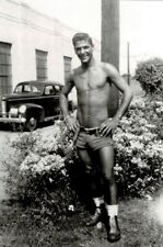 Muscular Italian Boxer snapshot, gay man's collection 4x6 picture