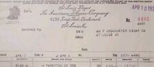 Vintage 1933 and 1939 Cigarette Invoices (lot of 2) New York and St. Louis picture