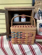 Vintage American Flag Basket picture