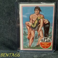 1966 Philadelphia Tarzan 🔥 Gum Card #64 Escaping The Man-Eaters picture