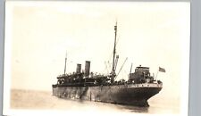 USS MERCURY WW1 ARMY TRANSPORT SHIP real photo postcard rppc war soldiers at sea picture