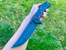 12.25”Giant Skull Knife Tactical Spring Assisted Open Blade Pocket Knife Hunting picture