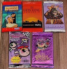 VTG 90s Trading Card Packs Lion King Powerpuff Girls Real Monsters & Pocahontas  picture