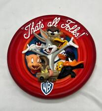 Vintage Looney Tunes THAT'S ALL FOLKS 3D Plate 1996 with Box COA & Stand picture