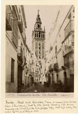 E. Beauchy. Spain, Seville, Cathedral Vintage Albumen Print.  Albumi Print picture