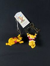 2X Disney MCF Classic Winnie the Pooh Christmas Ornament Pooh Hanging From Stars picture
