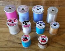 Vintage Assorted Lot of 10 Wooden Thread Spools picture