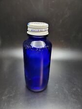Cobalt BLue Bromo-Seltzer Embossed Glass Bottle Vintage Collectible Used picture