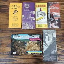 Vintage Yellowstone Park Wyoming Pamphlet Brochure Lot Rodeo Devils Tower Teton picture