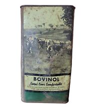 VTG Bovinol 1Gallon Spray Tin Oil Can STANDARD OIL Veterinary Advertising Poor picture