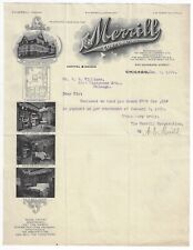 1909 Illustrated Letterhead Merrill Corporation Chicago Furniture Mansion Co. picture