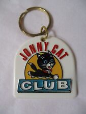 VINTAGE JONNY CAT CLUB KEY CHAIN ADVERTISING BLACK & WHITE KITTY  LITTER PROMO picture