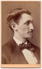 ANTIQUE CDV CIRCA 1870s C.A. STEVENS HANDSOME BEARDED MAN IN SUIT WALTHAM MASS. picture