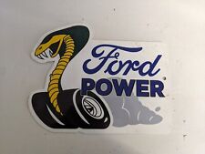 VINTAGE OLD FORD POWER MOTOR COMPANY SHELBY DEALERSHIP PORCELAIN SIGN picture