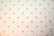 VTG 1980’s LAURA ASHLEY CASTLEBERRY KING SIZE FITTED SHEET, FLORAL PINK & GREEN picture