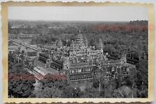 50s Indochina Cambodia Angkor Wat Buddha Temple War Hindu B&W Vintage Photo #577 picture