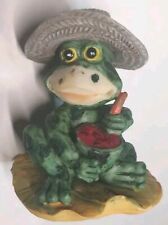 Frog in Hat with Watermelon Figurine 2.5
