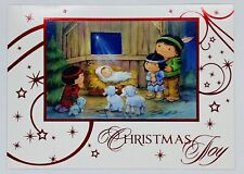 Vintage Christmas Card “Light Of Hope Shine On You” New Baby Children Sheeps P4 picture
