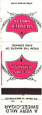 Swisher Sweets A Very Mild Sweet Cigar Advertising Vintage Matchbook Cover picture
