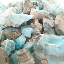 Minerals Specimen Natural Sky Blue Caribbean Calcite Rough Raw Gemstone Reiki picture