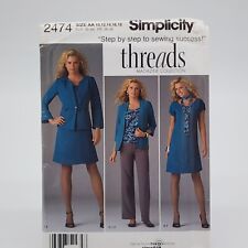 Simplicity Pattern Dress Top Pants Jacket Scarf Size AA 10 to 18 #2474 Uncut 200 picture