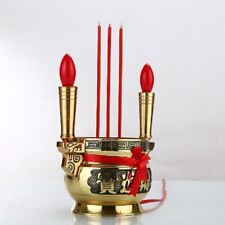 23.8cm Copper Electric Incense Burner Candlestick Incense Sticks Buddhism Decor picture