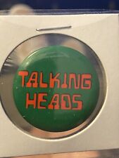 VINTAGE TALKING HEADS NEW WAVE PIN BACK BUTTON ROCK & ROLL DAVID BYRNE BOWIE 80s picture