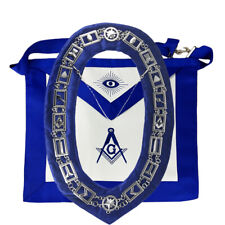 Masonic Regalia Set Blue Lodge Master Mason Apron & Working Tools Collar Chain picture