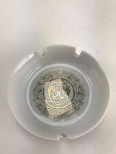 Vintage Ashtray Vianna Intercontinental Hotel White Gold Porcelain Nice. picture