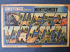 Postcard Greetings From Montgomery West Virginia WV Large Letter  picture